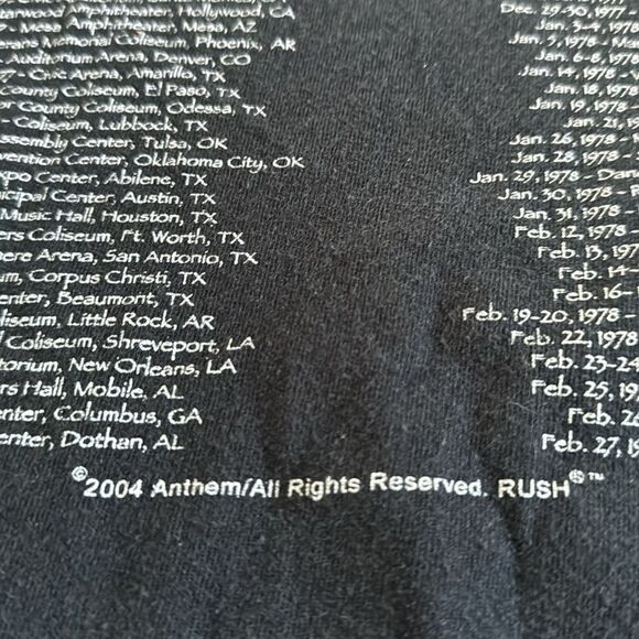 VTG 2005 RUSH Short Sleeve T-Shirt: A Farewell to Kings black in GUC no size tag - Picture 4 of 7